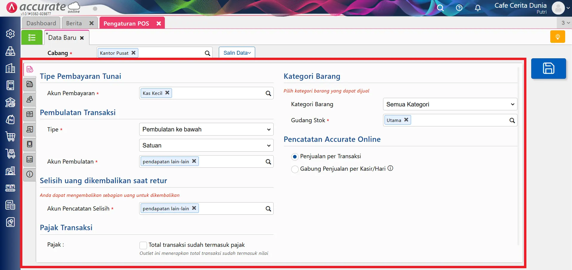 mengisi informasi bisnis